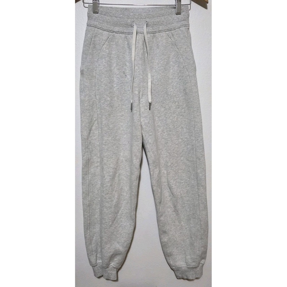 Lululemon Scuba HR Jogger Full Women's Sz 2 Gray Lounge Comfy Sweatpants Pocket